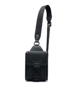 Men's Crossbody Bag, Water-resistant Leather, Vertical Form